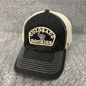 '47 Brand Closer Colorado Rockies OSFA Black Tan Mesh Trucker Hat Hat